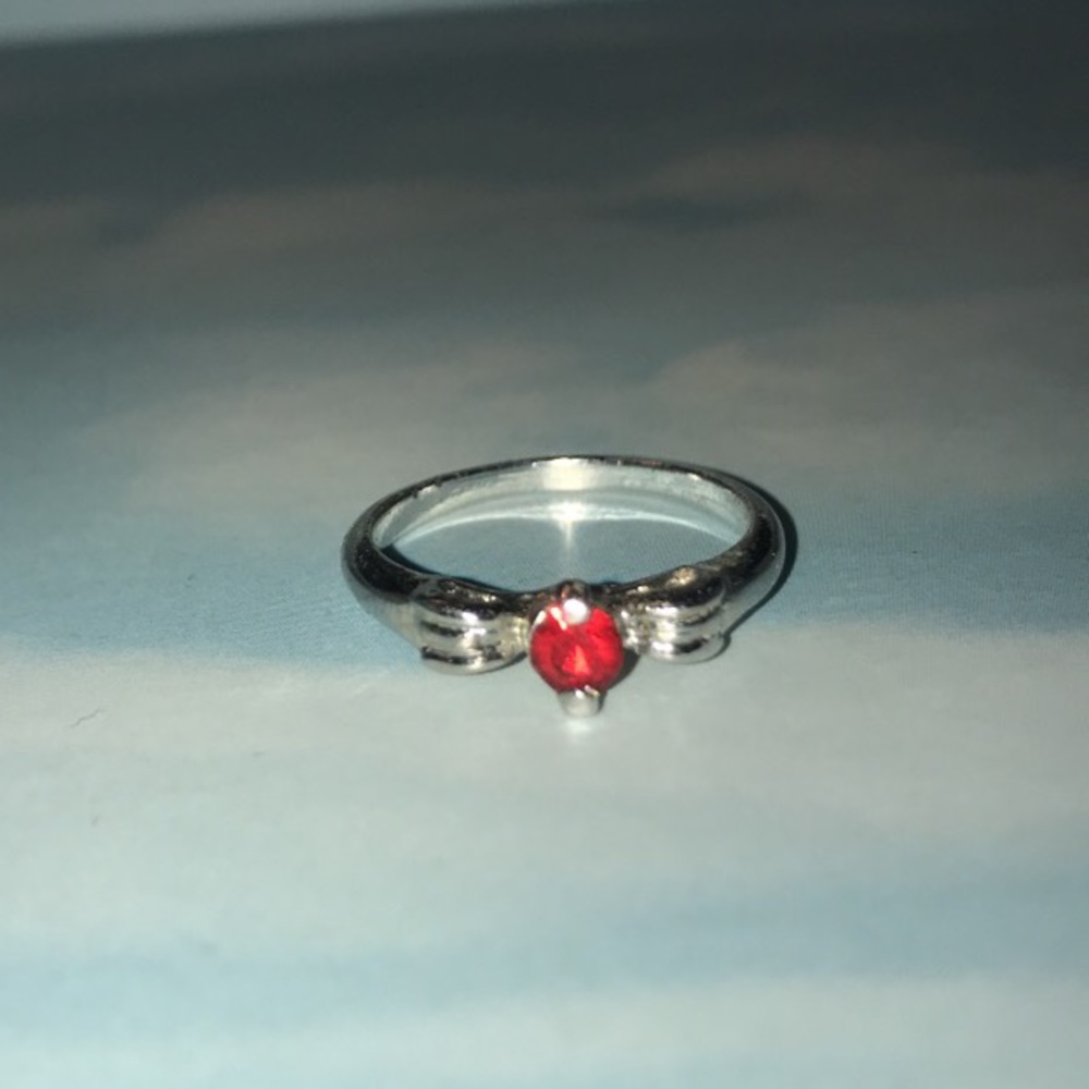 Small red jewel ring